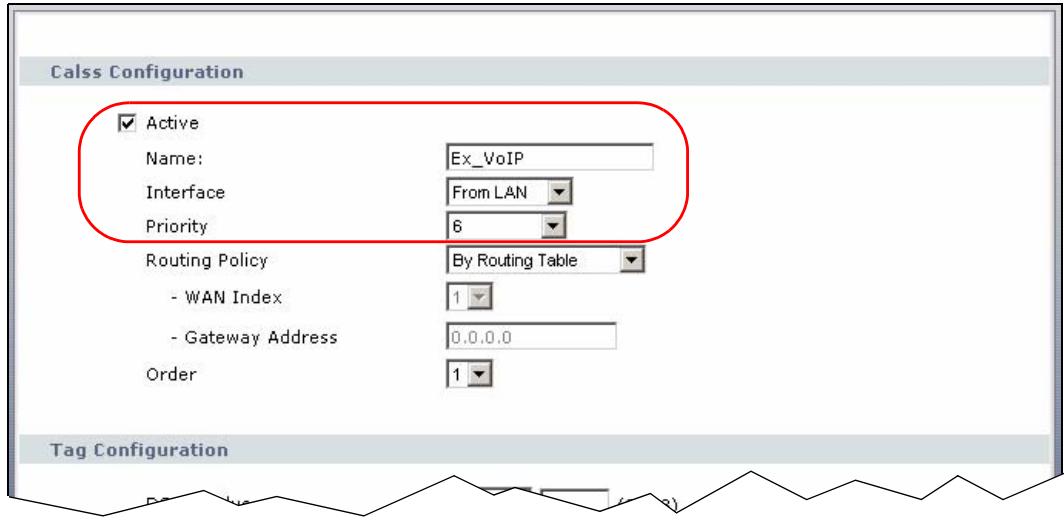 ZYXEL P-660HN - QoS Class Setup Example - 2