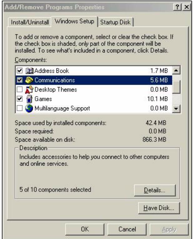 ZYXEL P-660HN - Installing UPnP in Windows Me - 1