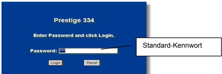 ZYXEL P334 - Zugriff auf Ihr Prestige über Webkonfigurator - 2