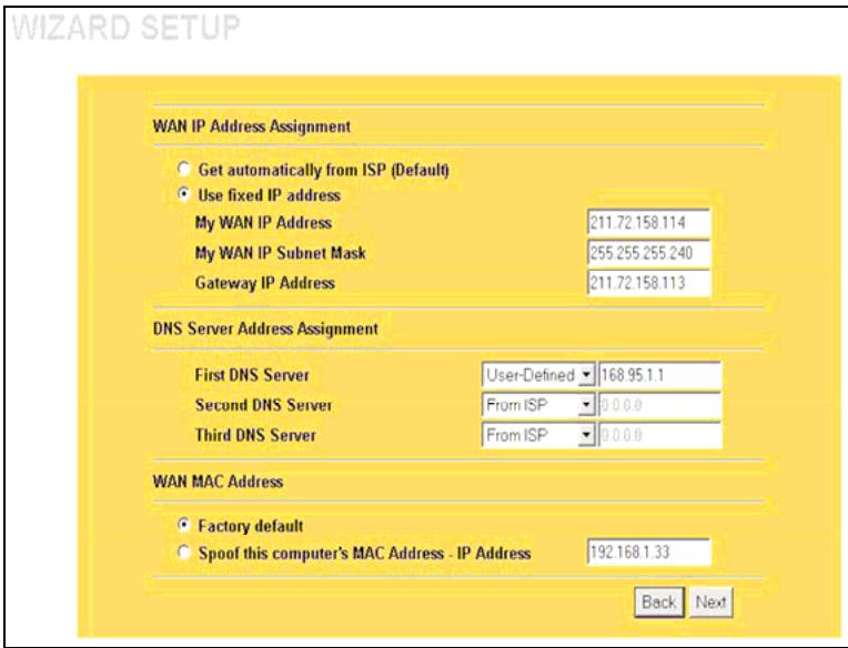ZYXEL P334 - Accès internet en utilisant l'assistant - 2
