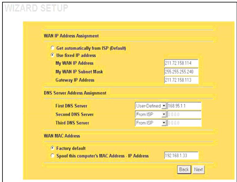 ZYXEL P334 - WIZARD SETUP - 2