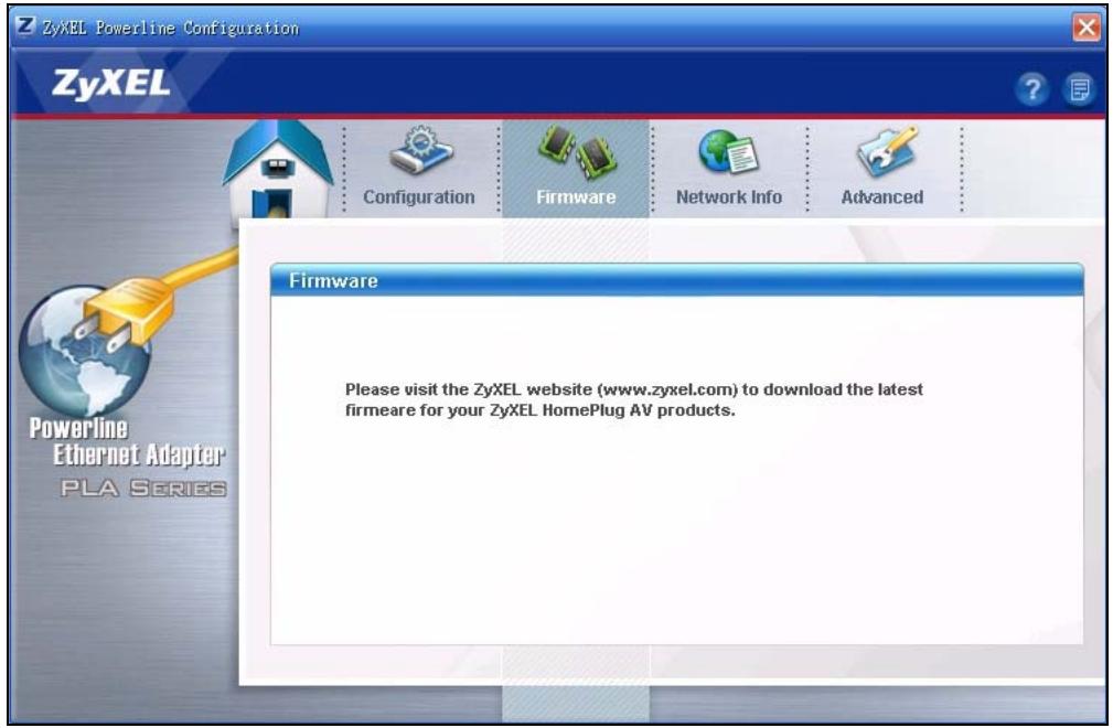 ZYXEL PLA-401 V3 - Firmware Screen - 1