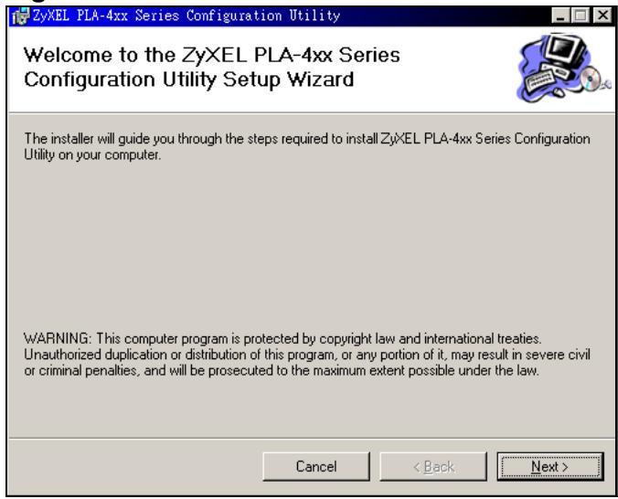 ZYXEL PLA-401 V3 - Installing the Utility - 3