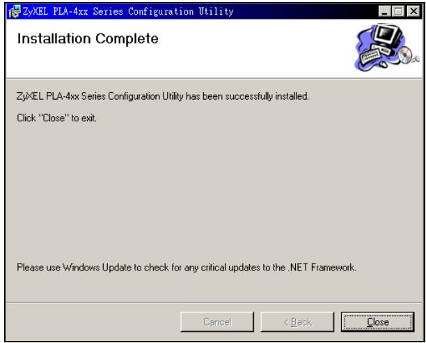 ZYXEL PLA-407 - Installing the Utility - 5