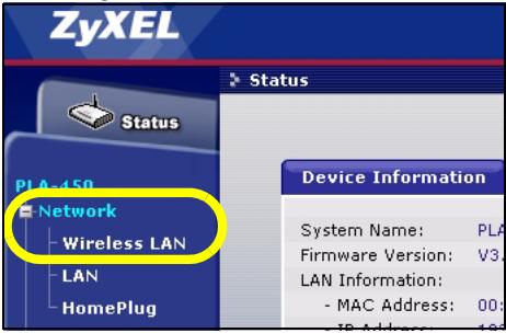 ZYXEL PLA-450 - Configurazione Wireless - 1