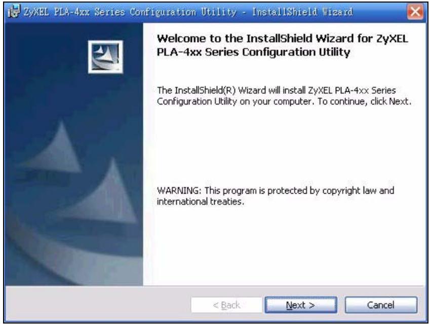 ZYXEL PLA-470 V2 - Installing the Utility - 5