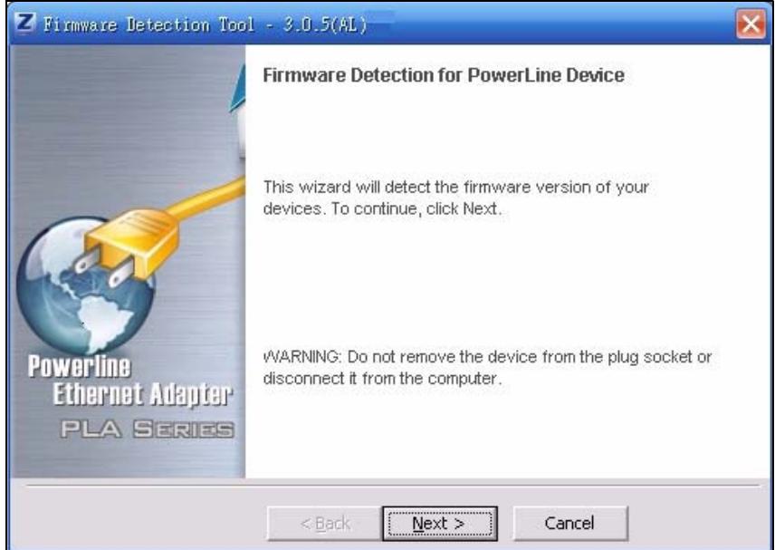 ZYXEL PLA-470 V2 - Firmware Detection Procedure - 1