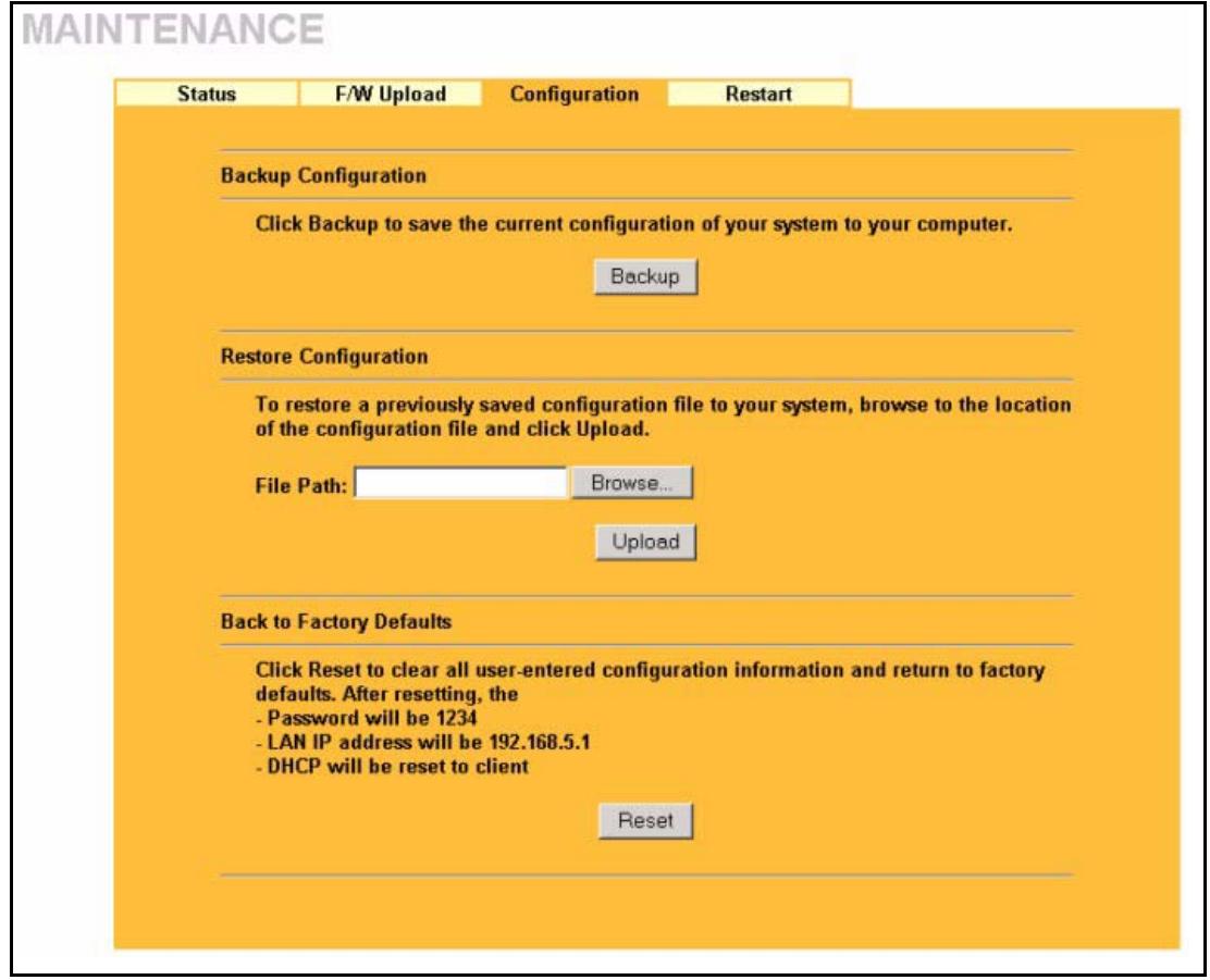 ZYXEL PRESTIGE 2002 - Configuration Screen - 1