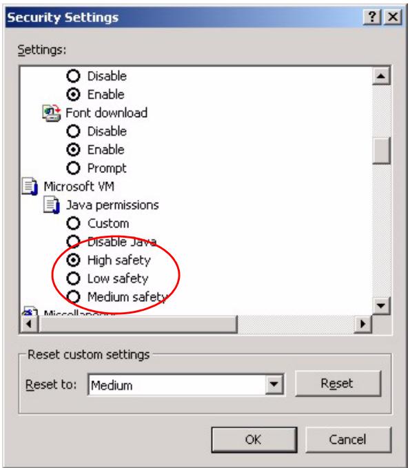 ZYXEL PRESTIGE 2002 - Java Permissions - 1