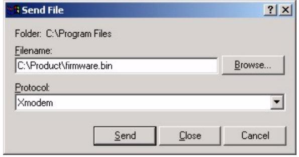ZYXEL PRESTIGE 2602R - Example Xmodem Firmware Upload Using HyperTerminal - 1