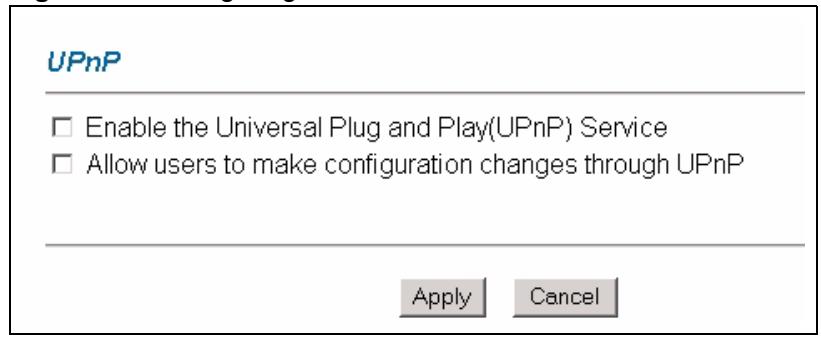 ZYXEL PRESTIGE 2602R - Configuring UPnP - 1