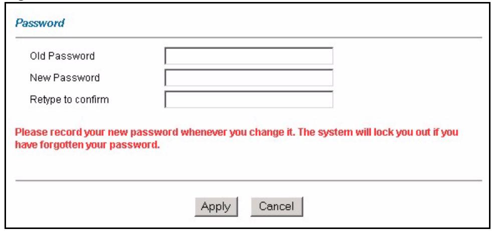 ZYXEL PRESTIGE 2602R - Configuring Password - 1