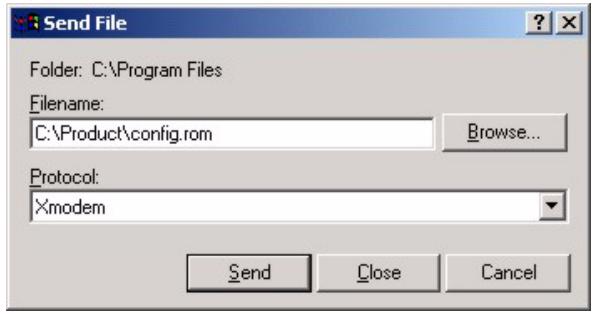 ZYXEL PRESTIGE 2602R - Example Xmodem Configuration Upload Using HyperTerminal - 1
