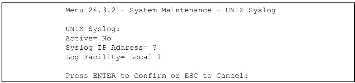 ZYXEL PRESTIGE 2602R - Syslog and Accounting - 1