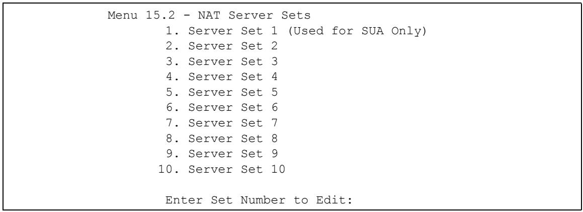 ZYXEL PRESTIGE 2602R - Configuring a Server behind NAT - 1