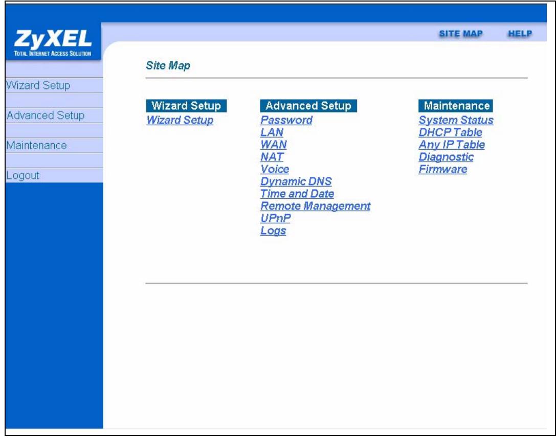ZYXEL PRESTIGE 2602R - Navigating the Prestige Web Configurator - 1