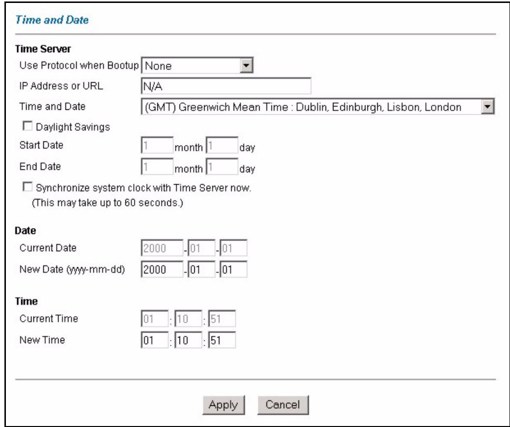 ZYXEL PRESTIGE 2602R - Configuring Time and Date - 1