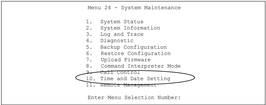 ZYXEL PRESTIGE 791R - Time and Date Setting - 1