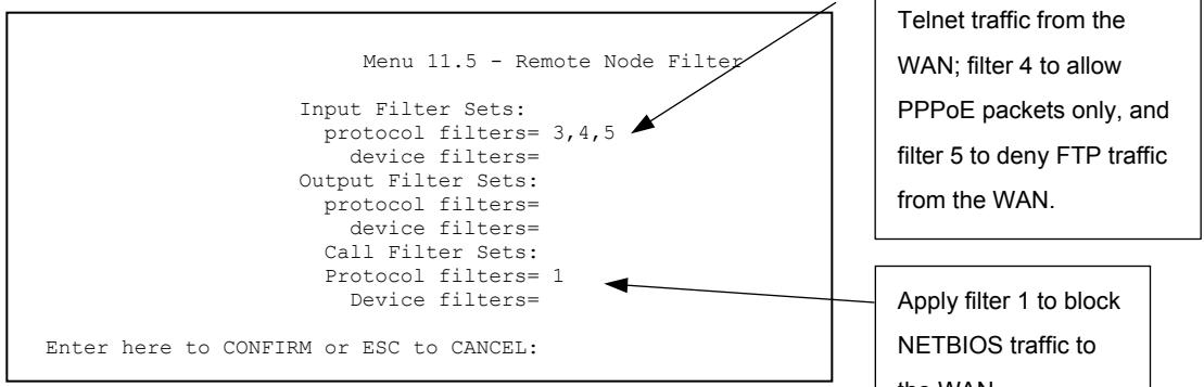 ZYXEL PRESTIGE 791R - Remote Node Filters - 1