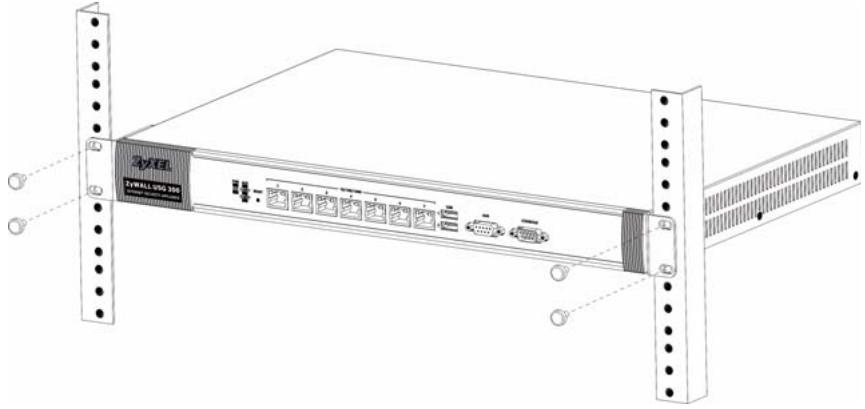 ZYXEL USG 300 - ラックマウトへの設置 - 2