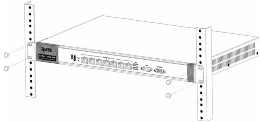 ZYXEL USG 300 - Laissez 10cm de dégagement sur les côtés et 20~cm au dos. - 2
