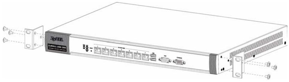 ZYXEL USG 300 - ラックマウトへの設置 - 1