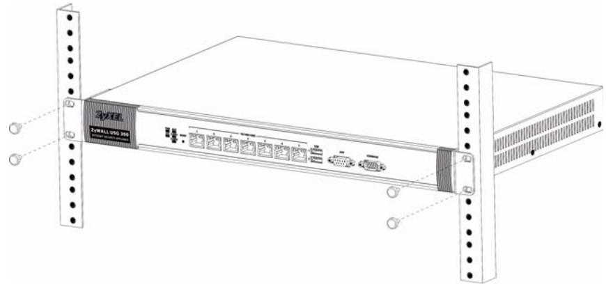 ZYXEL USG 300 - Deje 10 cm de espacio por los lados y 20 cm por detrás. - 2