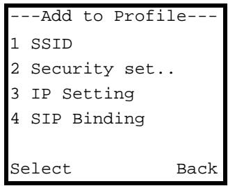 ZYXEL V-630 - Adding a WLAN Profile - 1