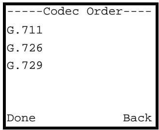 ZYXEL V-630 - Codec Order - 1
