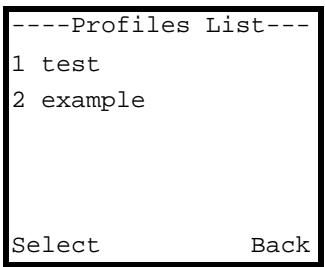 ZYXEL V-630 - SIP Profiles List - 2