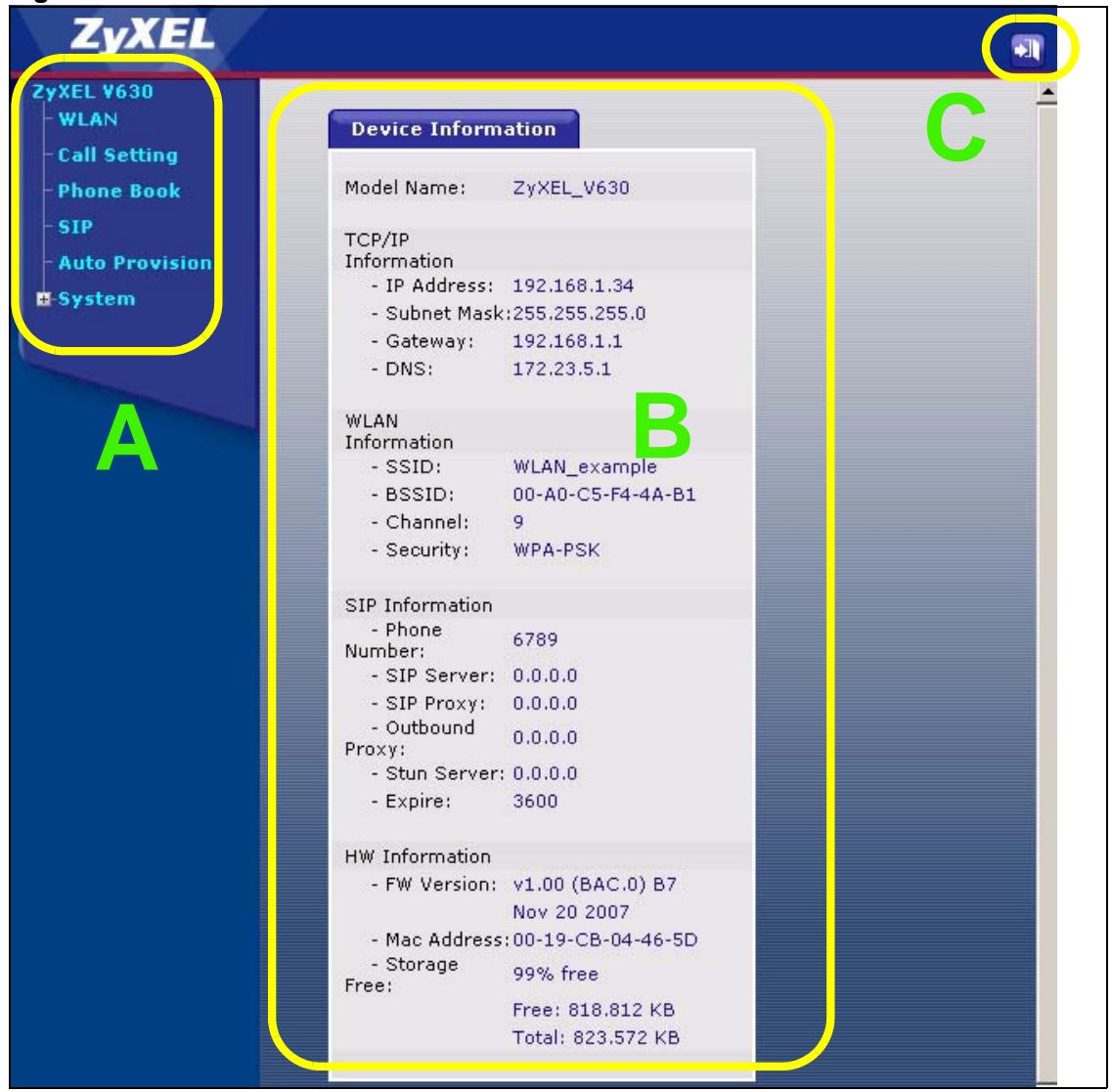 ZYXEL V-630 - Accessing the Web Configurator - 3