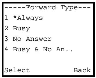 ZYXEL V-630 - Call Forwarding Type - 1
