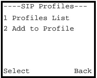 ZYXEL V-630 - SIP Profiles - 1