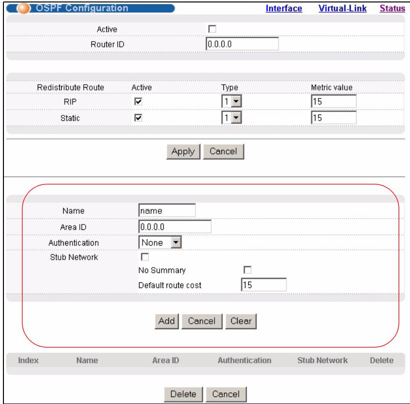 ZYXEL XGS-4528F - Configure OSPF Areas - 1