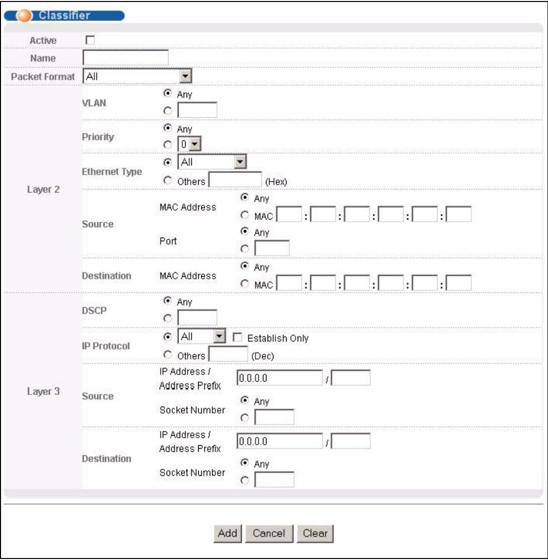 ZYXEL XGS-4528F - Configuring the Classifier - 1