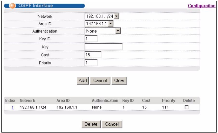 ZYXEL XGS-4528F - Configuring OSPF Interfaces - 1