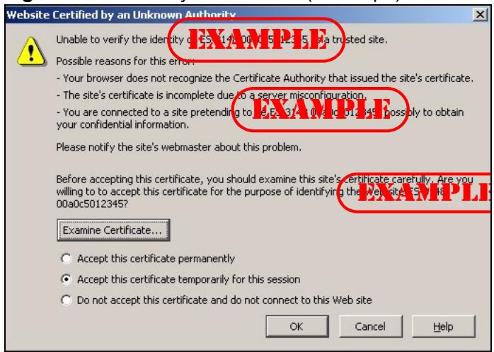 ZYXEL XGS-4528F - Netscape Navigator Warning Messages - 1