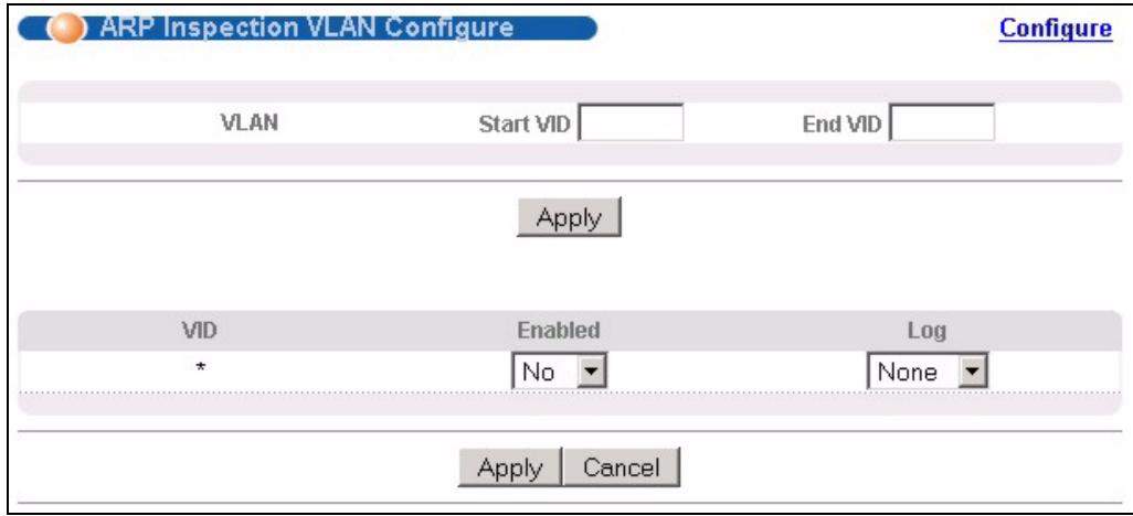ZYXEL XGS-4528F - ARP Inspection VLAN Configure - 1