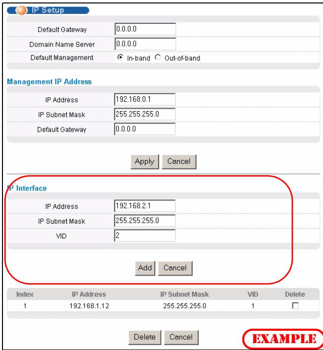 ZYXEL XGS-4528F - Configuring an IP Interface - 2
