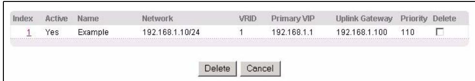 ZYXEL XGS-4528F - Configuring VRRP Parameters - 1