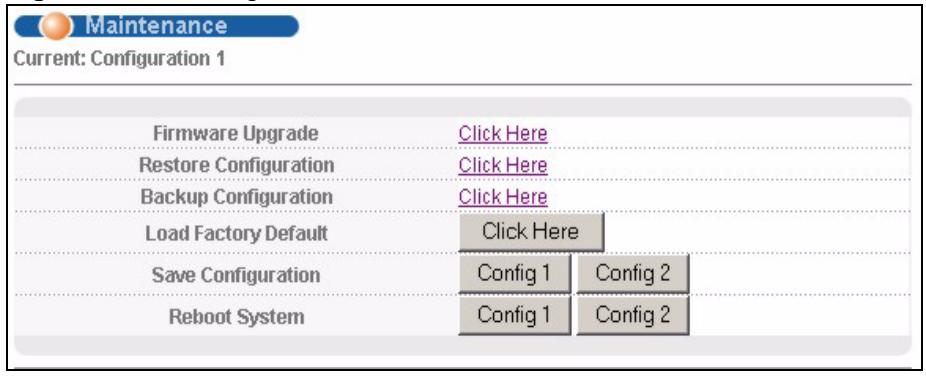 ZYXEL XGS-4528F - The Maintenance Screen - 1