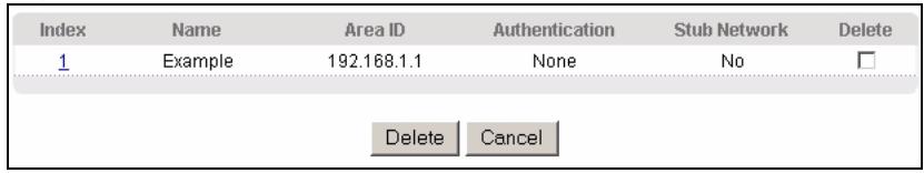 ZYXEL XGS-4528F - View OSPF Area Information Table - 1