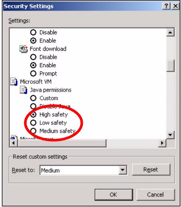 ZYXEL XGS-4528F - Java Permissions - 1