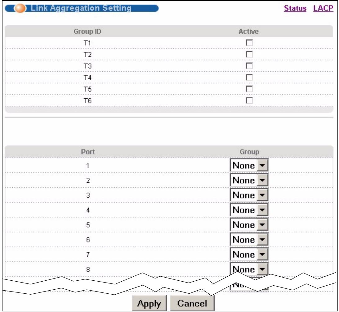 ZYXEL XGS-4528F - Link Aggregation Setting - 1