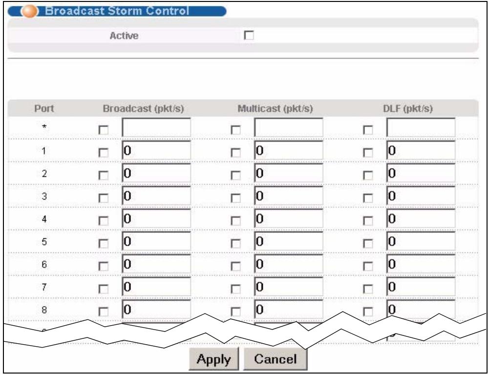 ZYXEL XGS-4528F - Broadcast Storm Control Setup - 1