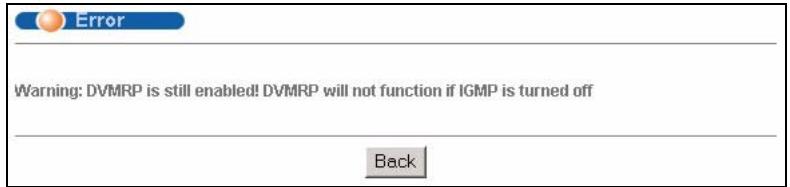 ZYXEL XGS-4528F - DVMRP Configuration Error Messages - 2