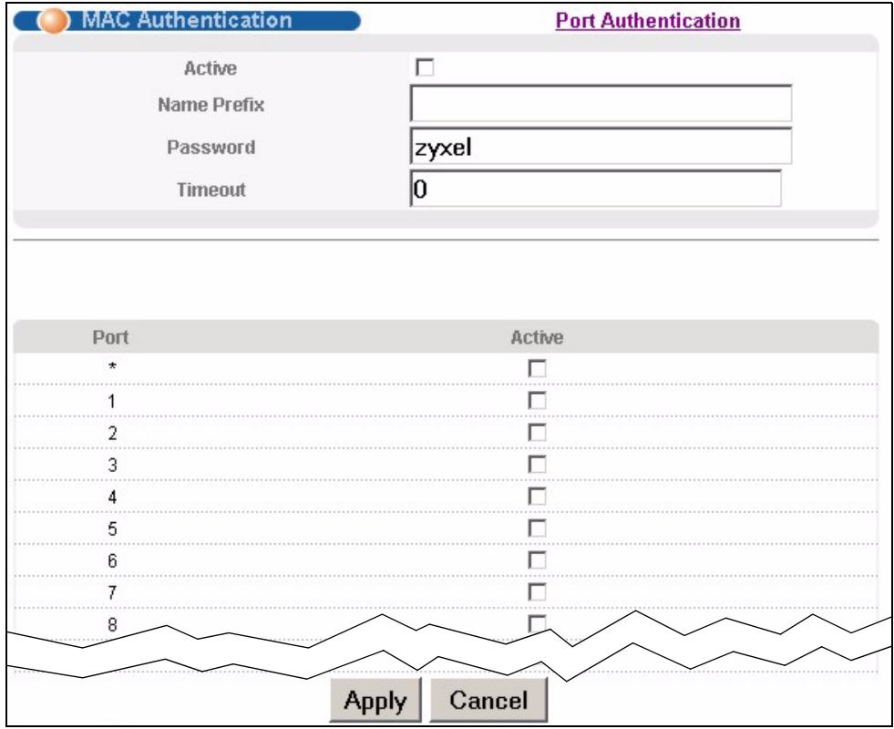 ZYXEL XGS-4528F - Activate MAC Authentication - 1