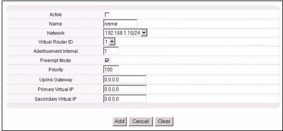 ZYXEL XGS-4528F - Configuring VRRP Parameters - 1