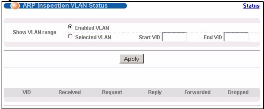 ZYXEL XGS-4528F - ARP Inspection VLAN Status - 1