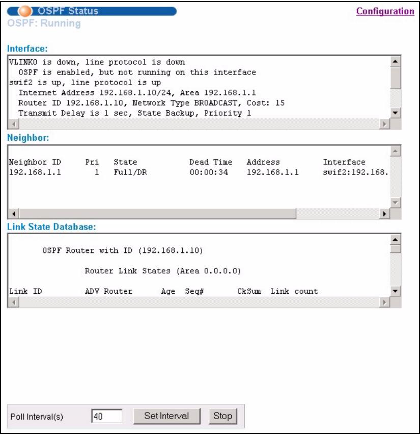 ZYXEL XGS-4528F - OSPF Status - 1